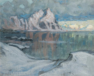 Bateaux entre les montagnes, étude des Lofoten - Anna Boberg — artwork view
