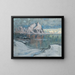 Bateaux entre les montagnes, étude des Lofoten - Anna Boberg — framed artwork on a wall