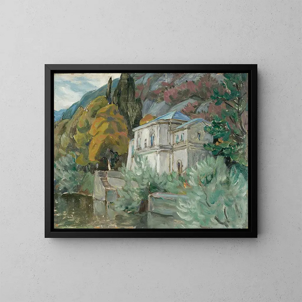 Study of Lake Como in Italy - Anna Boberg — framed artwork on a wall