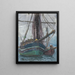 Study of the fog rising from the sea at Lofoten - Anna Boberg — framed artwork on a wall
