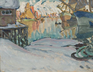 Study of the port of Svolvaer, Lofoten - Anna Boberg — artwork view