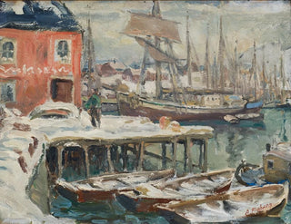 Study of jetty in Lofoten, Northern Norway - Anna Boberg — artwork view