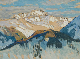 Mountain Study Painting in Switzerland - Anna Boberg — artwork view