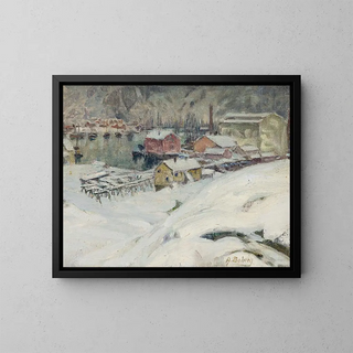 Northern Norway Cloud Study - Anna Boberg — framed artwork on a wall