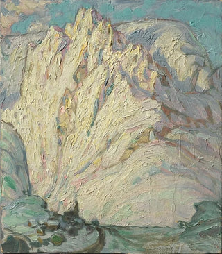 Study of the Snow-Capped Mountains of Lofoten - Anna Boberg — artwork view