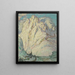 Study of the Snow-Capped Mountains of Lofoten - Anna Boberg — framed artwork on a wall