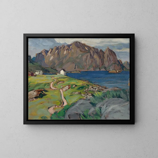 Study of Molla for the summer shop of Lofoten - Anna Boberg — framed artwork on a wall