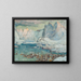 The port of Svolvaer in the heart of the fishing season - Anna Boberg — framed artwork on a wall