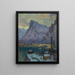 Study of the port of Svolvær at the height of the fishing season from the Lofoten - Anna Boberg — framed artwork on a wall