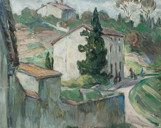 Les toits rouges, étude du sud de la France - Anna Boberg — artwork view