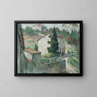 Les toits rouges, étude du sud de la France - Anna Boberg — framed artwork on a wall
