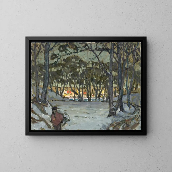 Study of Winter at Djurgården, Stockholm - Anna Boberg — framed artwork on a wall