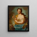 Self-portrait in Flora - Anna Dorothea Therbusch — framed artwork on a wall