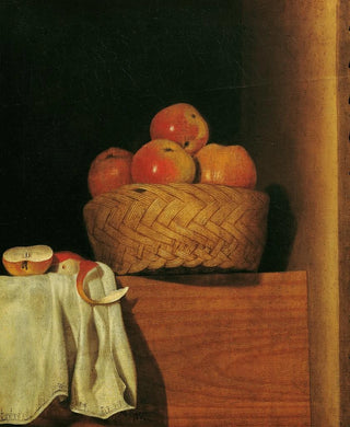 Still life with a basket of apples - Anna Maria Punz — artwork view