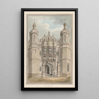 Reproduction of the painting L'entrée de Hengrave Hall - Anna Mills