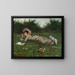 A Girl in a Meadow - Anna Nordgren — framed artwork on a wall