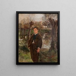 Portrait of a Boz - Anna Nordgren — framed artwork on a wall