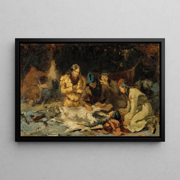 Au chevet d'un malade - Anna Nordlander — framed artwork on a wall