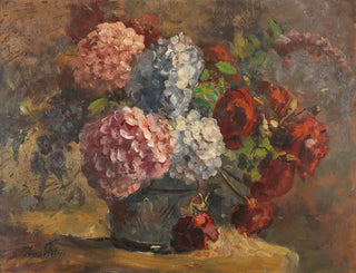 Hydrangeas and Roses - Anna Peters — artwork view