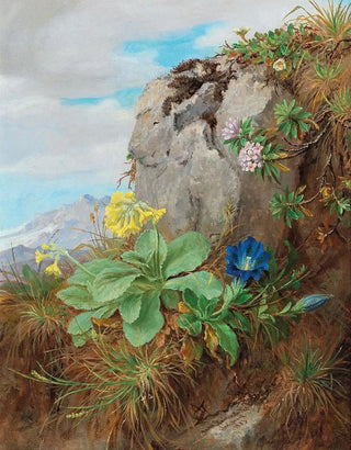 Alpine Flowers Painting - Anna Stainer-Knittel — artwork view