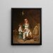 Mother and Son with a Bird - Anne-Geneviève Greuze — framed artwork on a wall