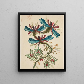 Fantastic Flowers Painting - Anne Allen — framed artwork on a wall