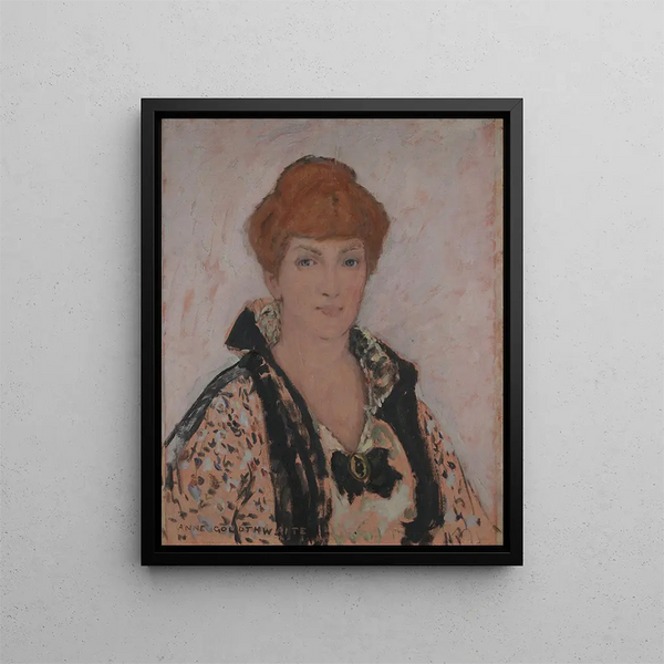 Portrait Painting of Katherine S. Dreier - Anne Goldthwaite — framed artwork on a wall