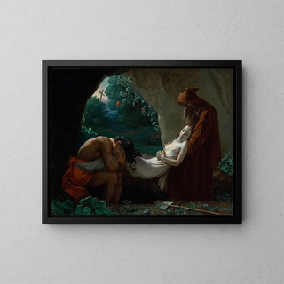 Burial of Atala - Anne-Louis Girodet-Trioson — framed artwork on a wall