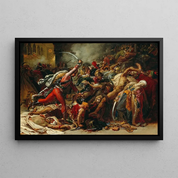 Sketch for The Revolt of Cairo - Anne-Louis Girodet-Trioson — framed artwork on a wall