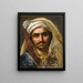 Head of a Young Turk - Anne-Louis Girodet-Trioson — framed artwork on a wall