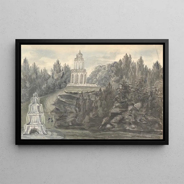At Alton Towers - Anne Rushout — framed artwork on a wall