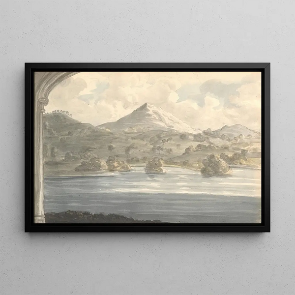 From the window of Eastnor Castle, Gloucestershire, Beacon, September 28, 1829 - Anne Rushout — framed artwork on a wall