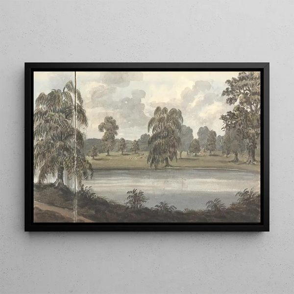 Garden Landscape August 6, 1827 - Anne Rushout — framed artwork on a wall