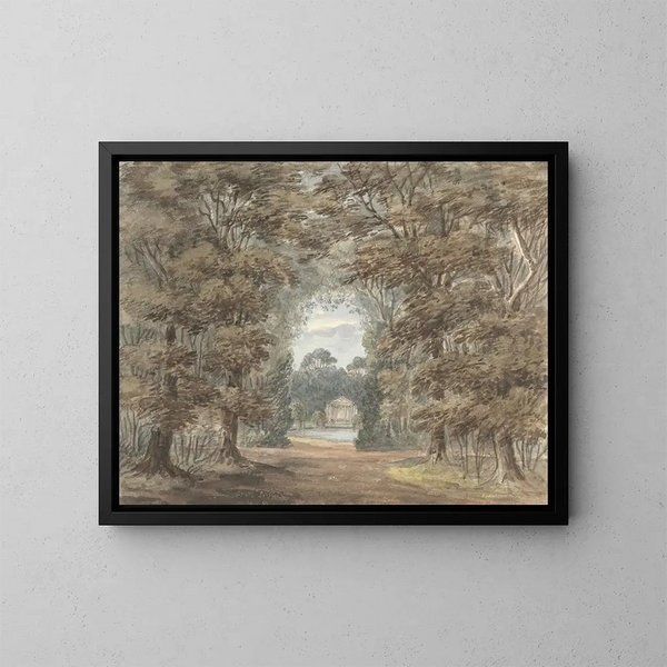 Temple de jardin de Wanstead Grove - Anne Rushout — framed artwork on a wall