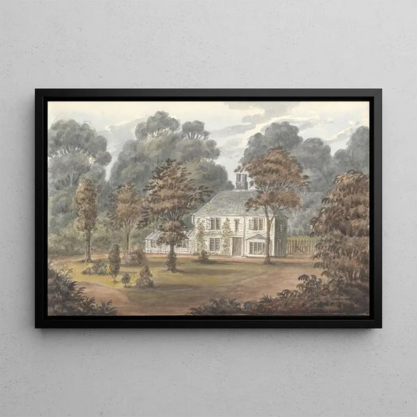 Vue de San Giorgio Maggiore et Santa Maria della Salute à Venise - Anne Rushout — framed artwork on a wall