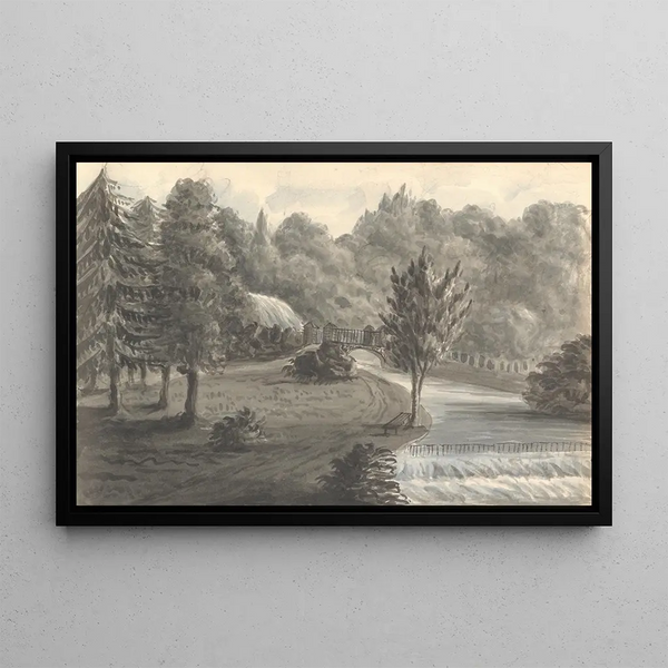 In the garden of Eastnor Castle, September 29, 1829 - Anne Rushout — framed artwork on a wall