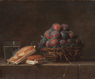 Basket of Plums - Anne Vallayer-Coster — artwork view