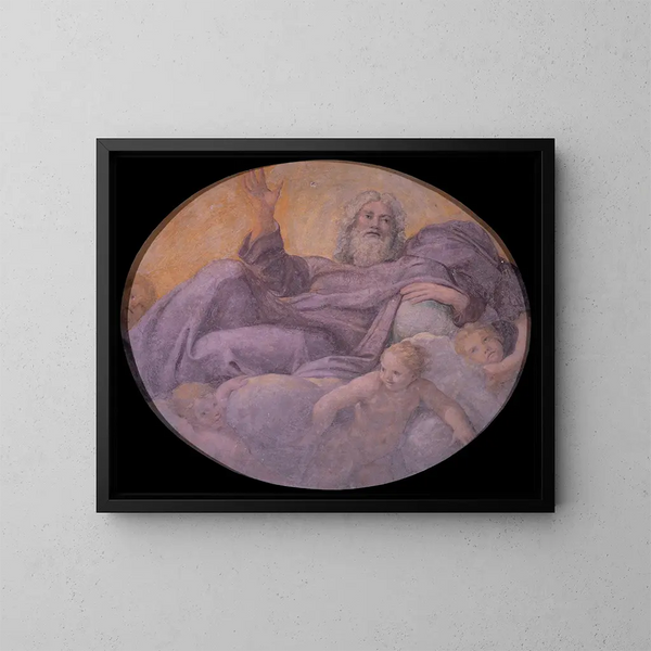 Père éternel - Annibale Carracci — framed artwork on a wall