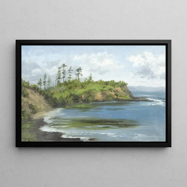 Pointe sud de la plage d'Agate, Port Crescent, Washington - Annie Lyle Harmon — framed artwork on a wall