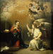 Annunciation to the Virgin - Bartolomé Esteban Murillo — displayed in an interior