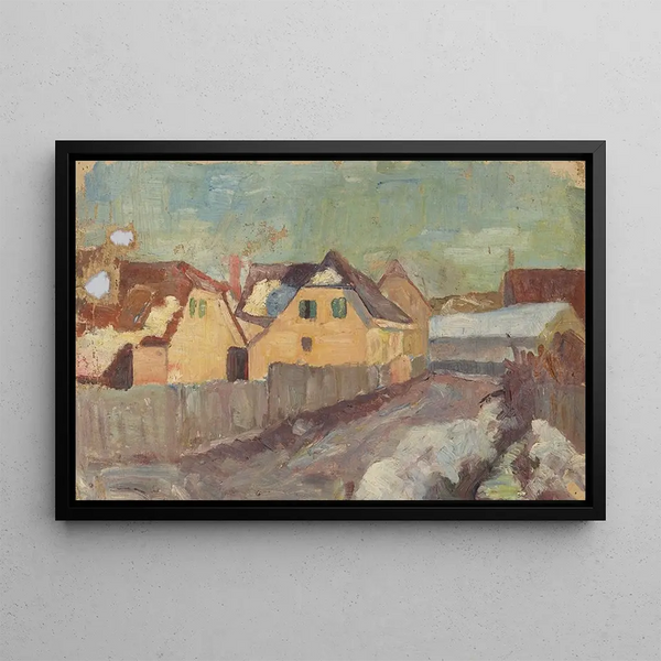 Village - Anny Dollschein — framed artwork on a wall