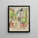 Place du village - Anny Dollschein — framed artwork on a wall