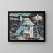 House at Night - Anny Dollschein — framed artwork on a wall