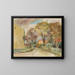 Autumn Street - Anny Dollschein — framed artwork on a wall