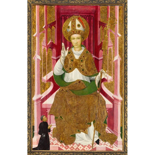 A bishop saint with a donor - Anonymous — artwork view