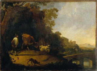 A man driving cows - Anonymous — artwork view