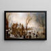 Winter Scene on Ice - Anonymous — framed artwork on a wall
