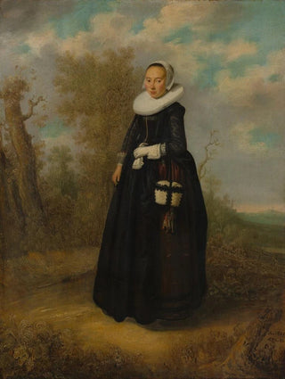 A young woman in a landscape - Anonymous — artwork view