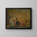 A young girl stands in front of her family with her eyes lowered. - Anonymous — framed artwork on a wall