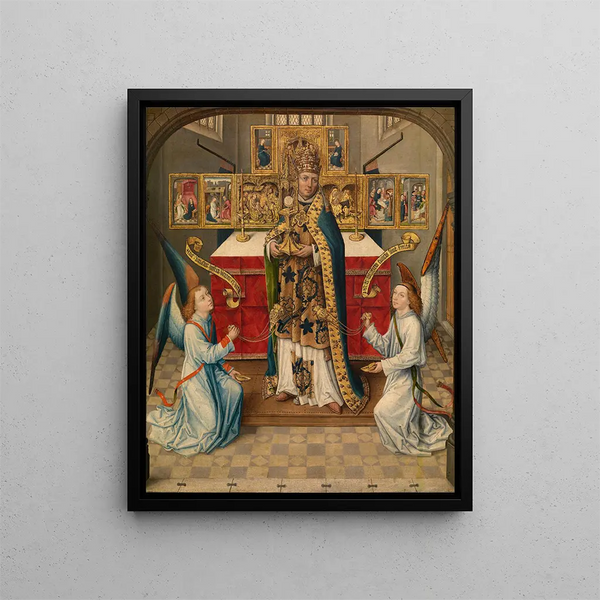 Adoration of the Sacrament - Anonymous — framed artwork on a wall